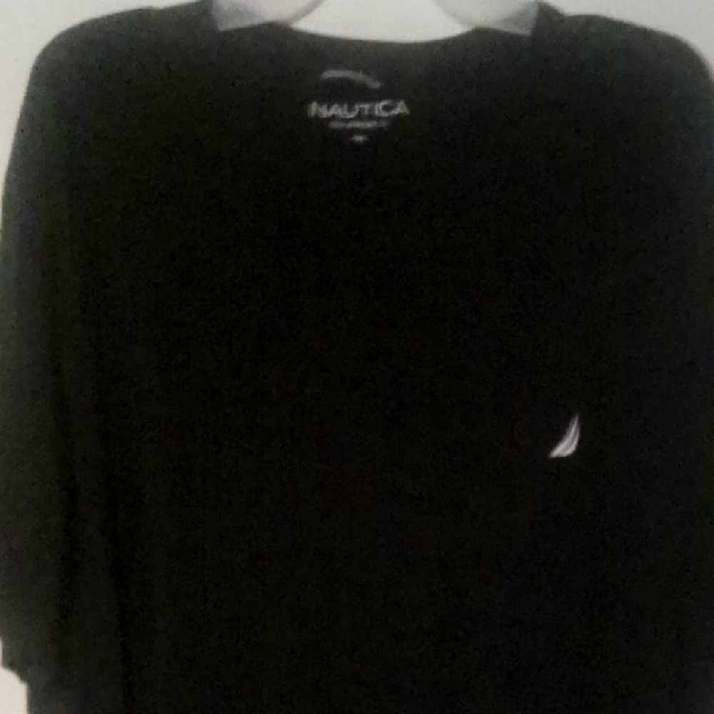 Nautica Black Sweatshirt Classic Crew Neck